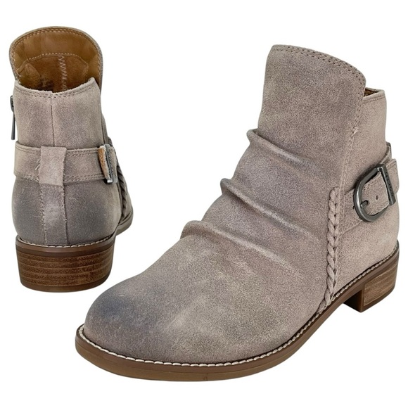Earth Naira Taupe Leather Womens Ankle Boots Size 6M - Picture 10 of 13